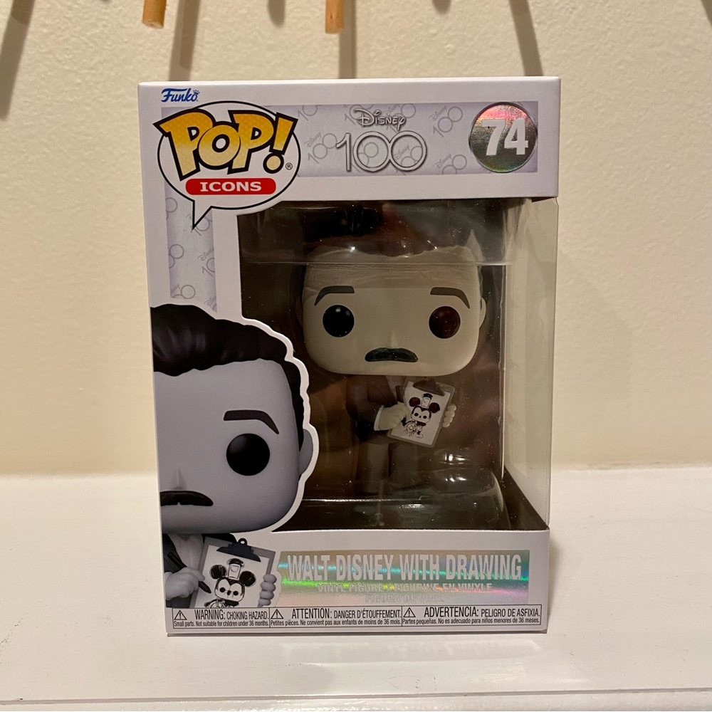 Funko Pop Icons! Disney 100: Walt Disney With Drawing #74 Mickey Mouse